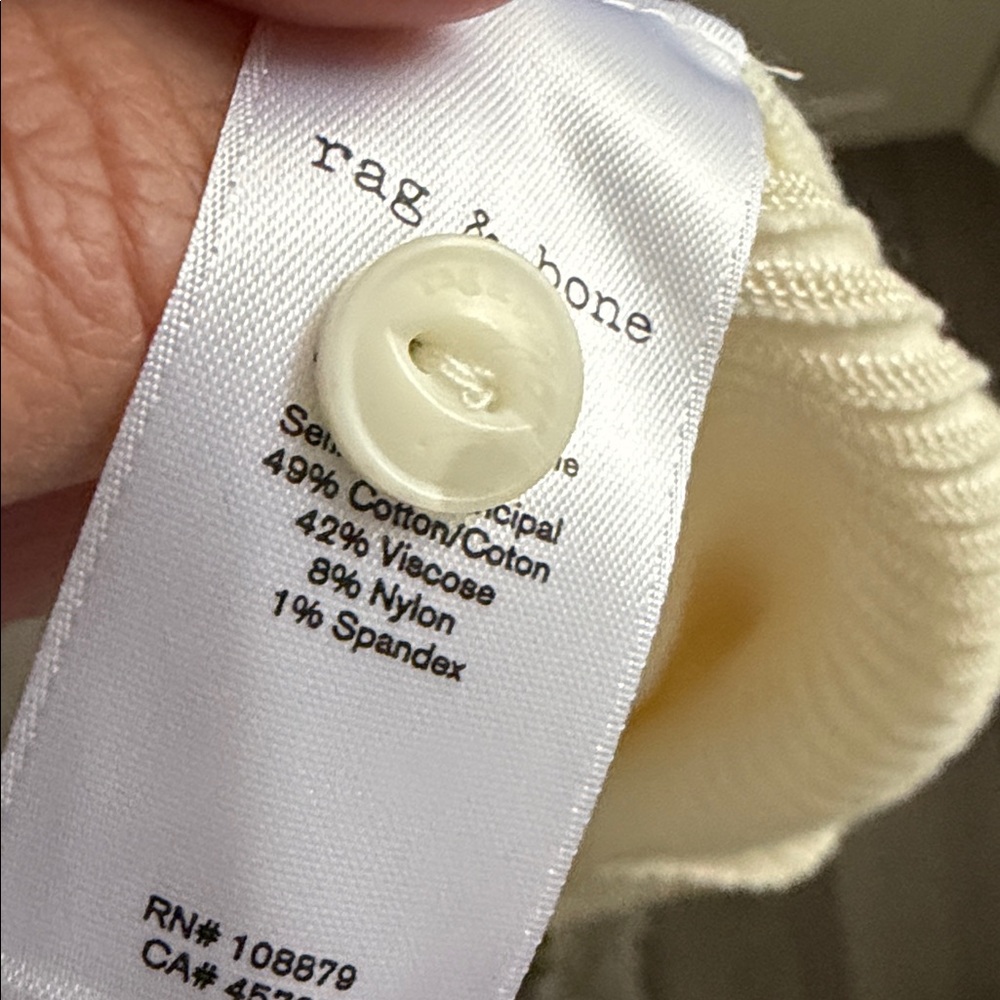 NWOT rag & bone Cream Ribbed Button-Up Cardigan - Picture 5 of 5